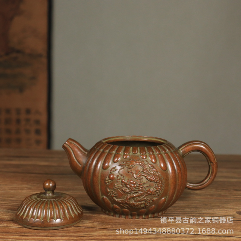 Office Furniture Phoenix - Teiera in Rame Puro con Drago
