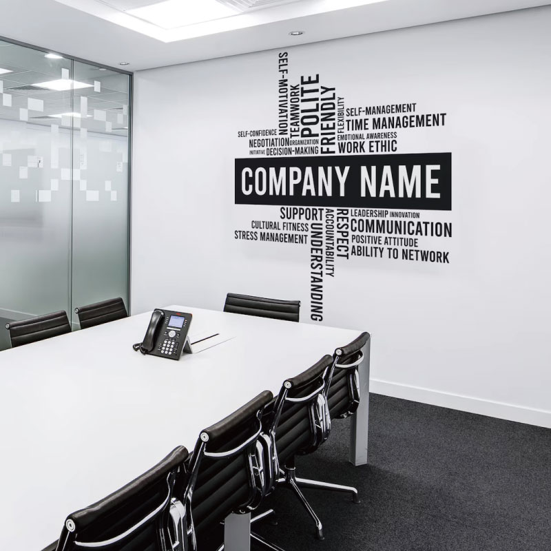 Office Furniture Names - Adesivo da parete in vinile con