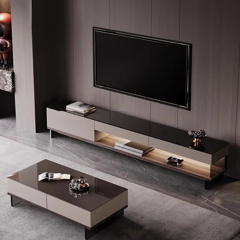Office Furniture Center - Soggiorno Porta TV moderno Portaoggetti in