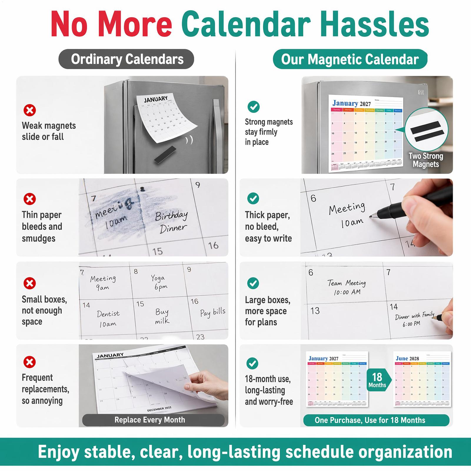 Calendario magnetico per frigo - Magnetic Whiteboard Calendar recensione e prezzo