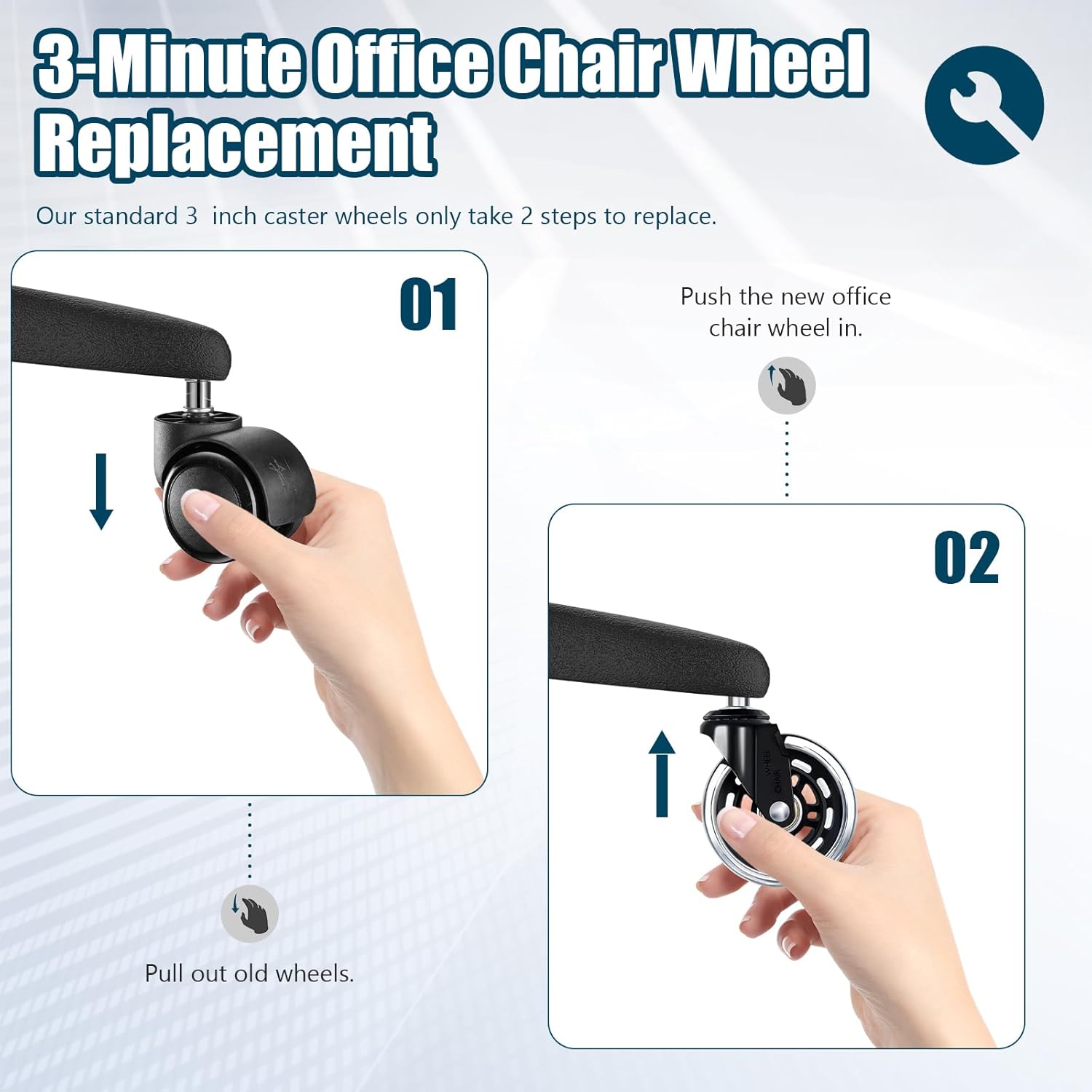 Set di 5 ruote per sedia da uf - Office Furniture Plan recensione e prezzo
