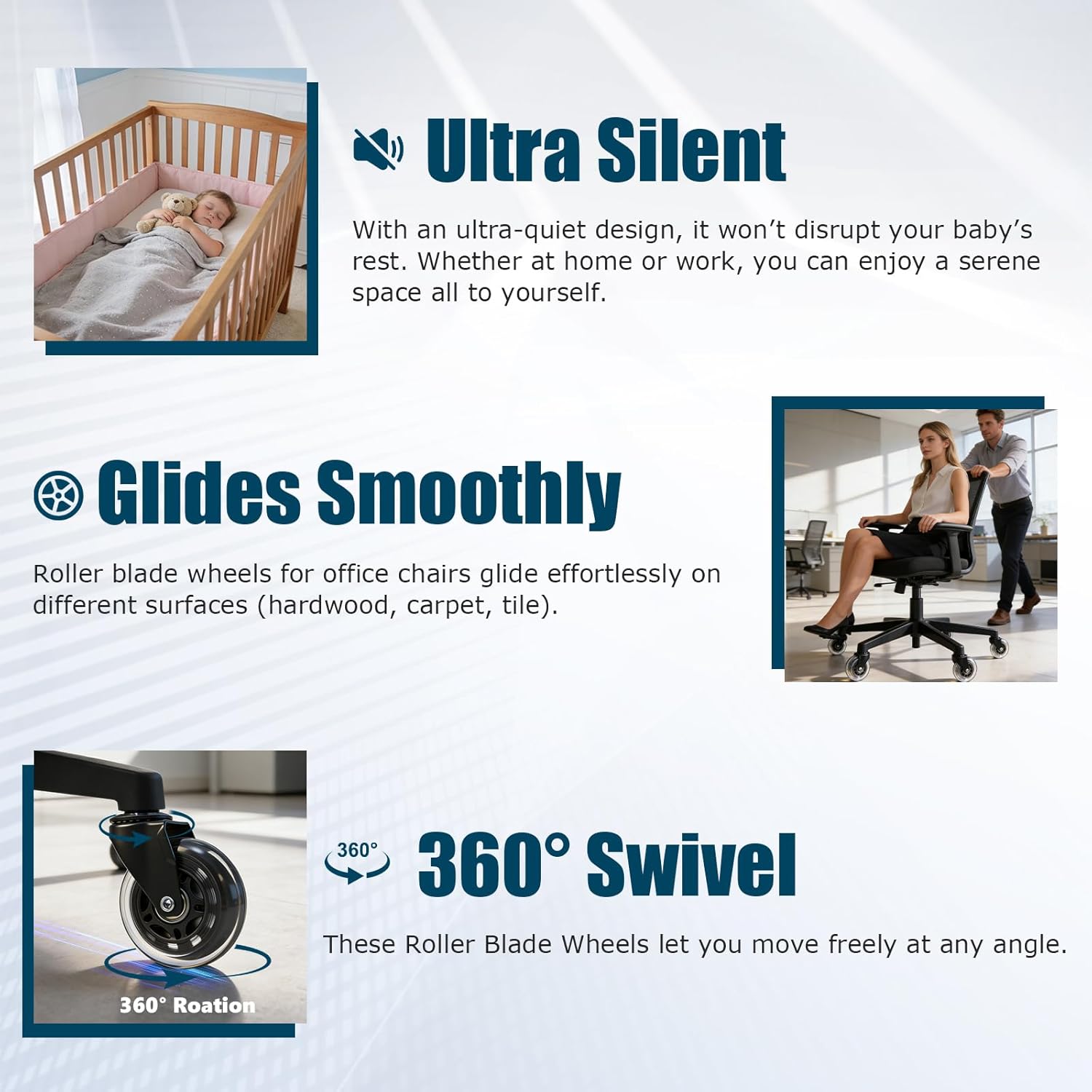 Set di 5 ruote per sedia da uf - Office Furniture Plan recensione e prezzo
