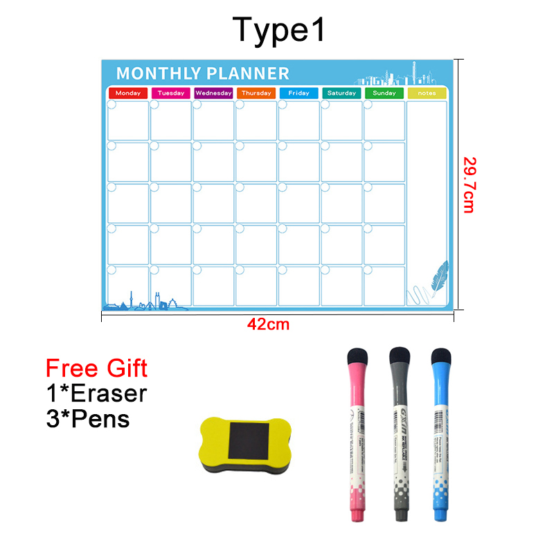 A3 cancellabile a secco magnet - Magnetic Whiteboard Calendar recensione e prezzo