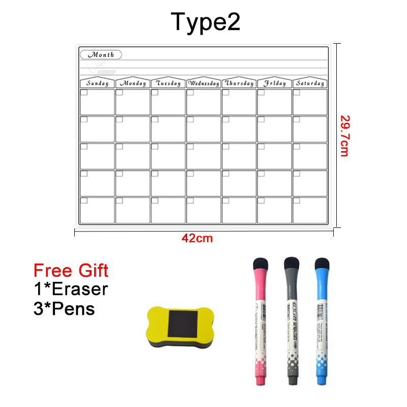 A3 cancellabile a secco magnet - Magnetic Whiteboard Calendar recensione e prezzo