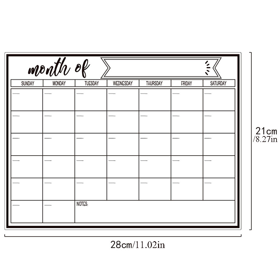 Adesivo magnetico per frigorif - Magnetic Whiteboard Calendar recensione e prezzo