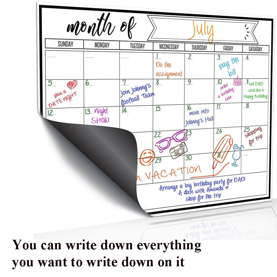 Adesivo magnetico per frigorif - Magnetic Whiteboard Calendar recensione e prezzo