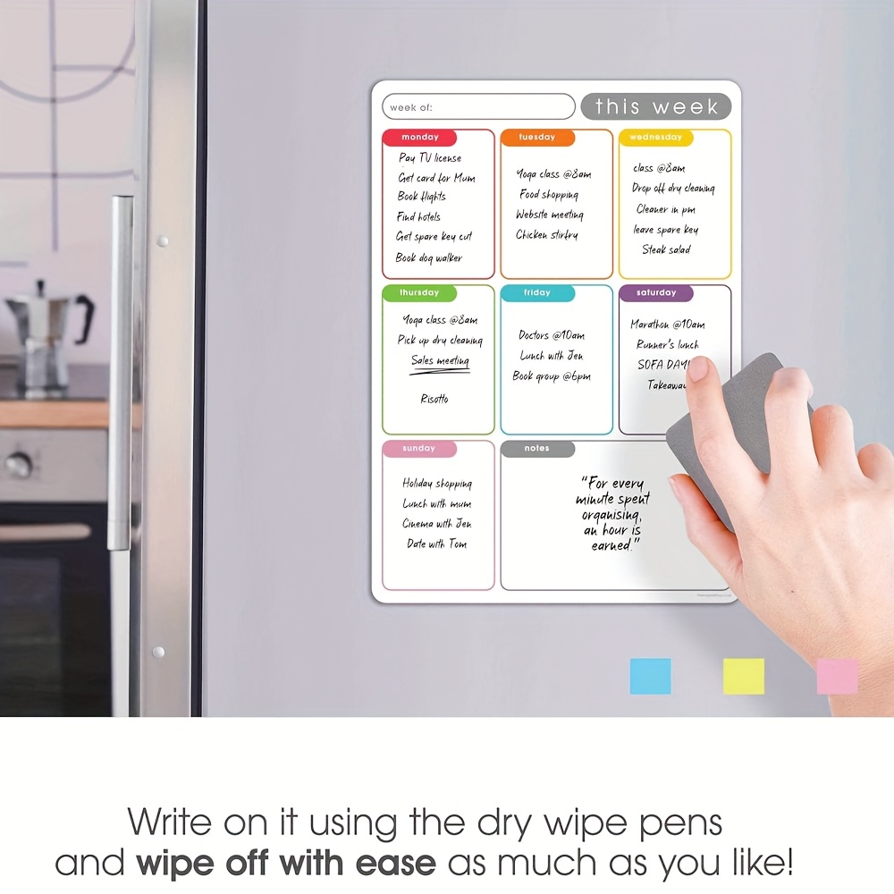 Agenda settimanale magnetica A - Magnetic Whiteboard Calendar recensione e prezzo