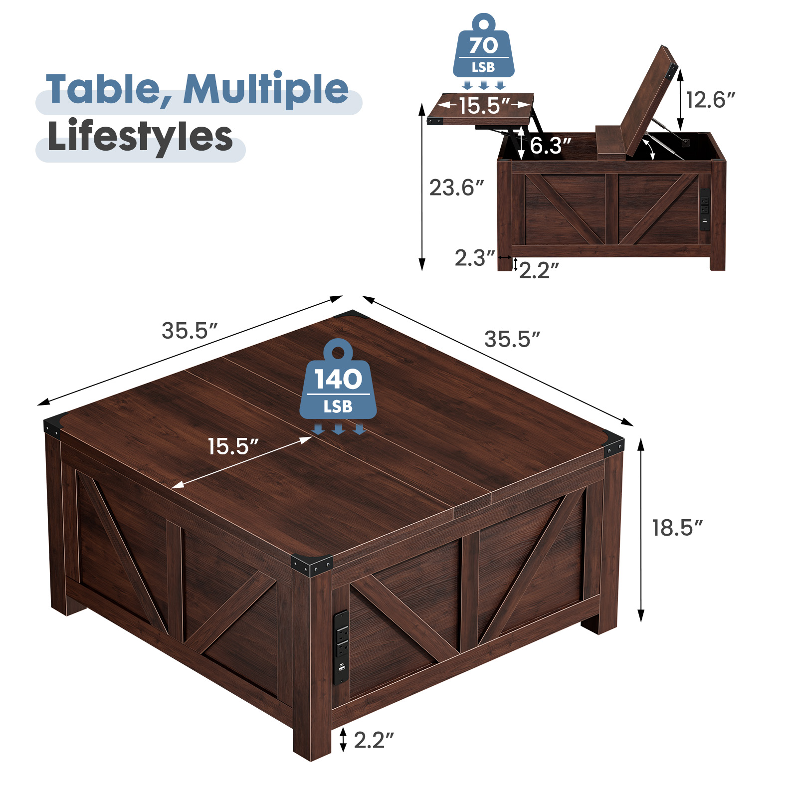 Tavolino da Caffè JHK 35.6IN c - Office Furniture Plan recensione e prezzo