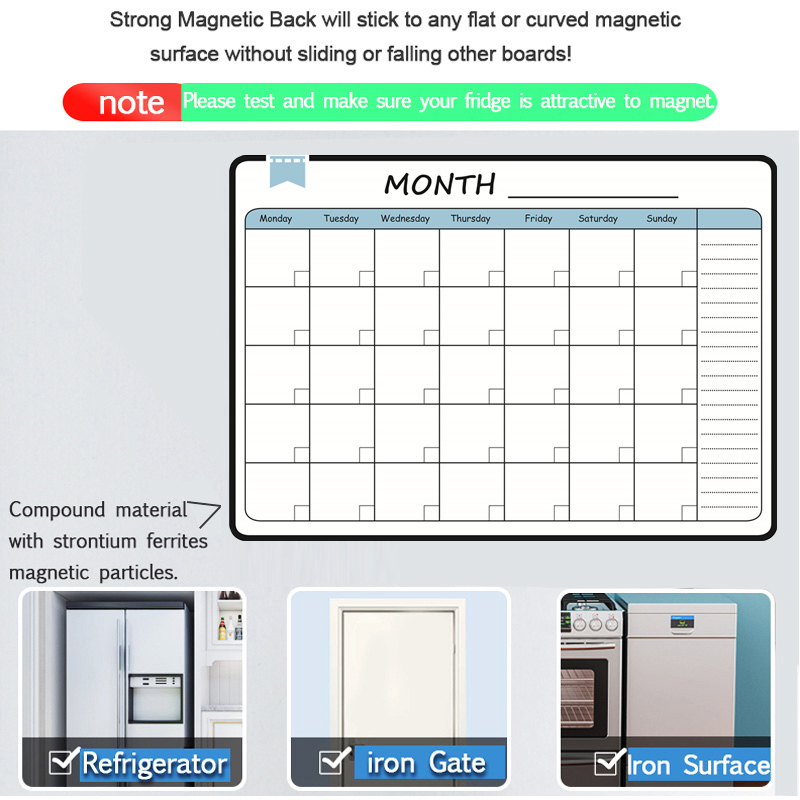 Agenda settimanale mensile mag - Magnetic Whiteboard Calendar recensione e prezzo