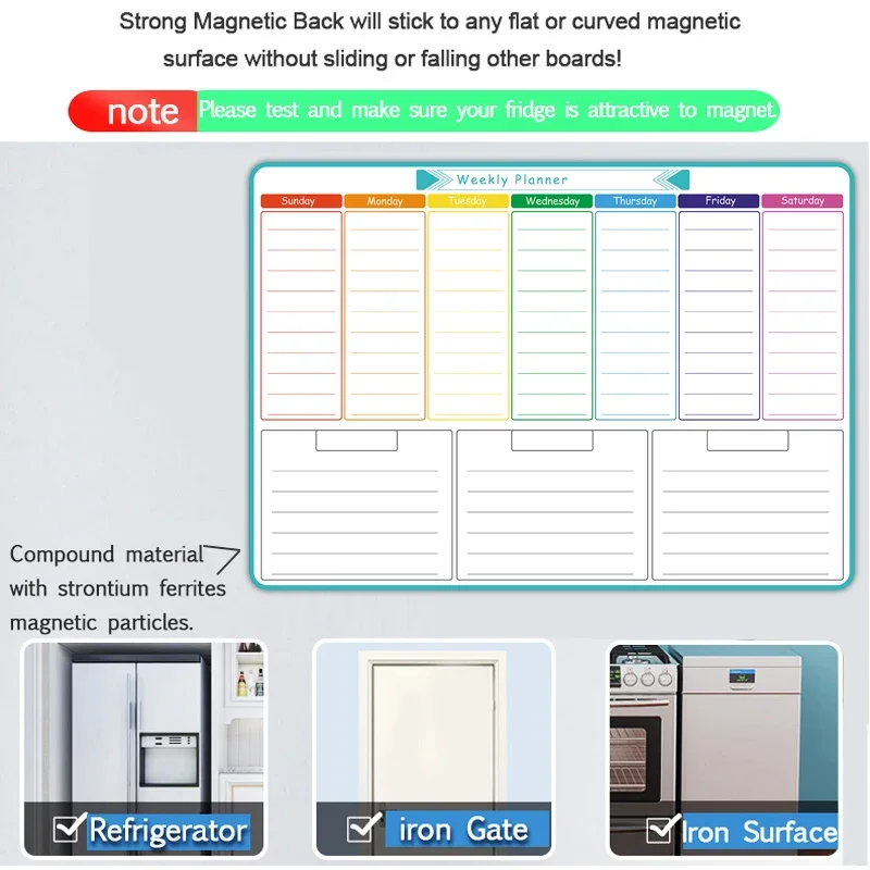 Agenda settimanale e mensile m - Magnetic Whiteboard Calendar recensione e prezzo