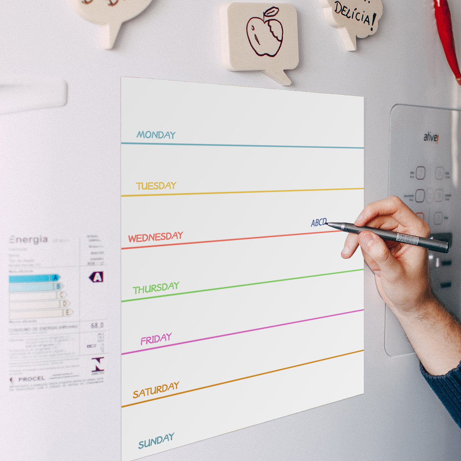 Lavagna magnetica per frigorif - Magnetic Whiteboard Calendar recensione e prezzo